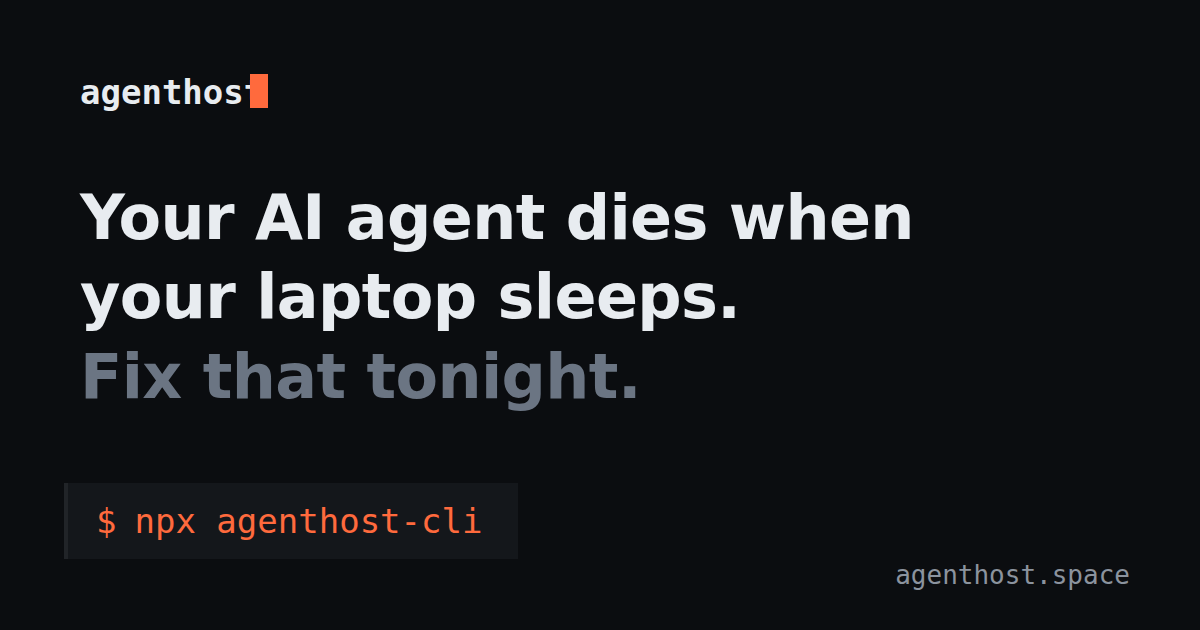 AgentHost – Persistent, governed AI agents in your own cloud